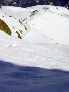 Piste zum Sessellift